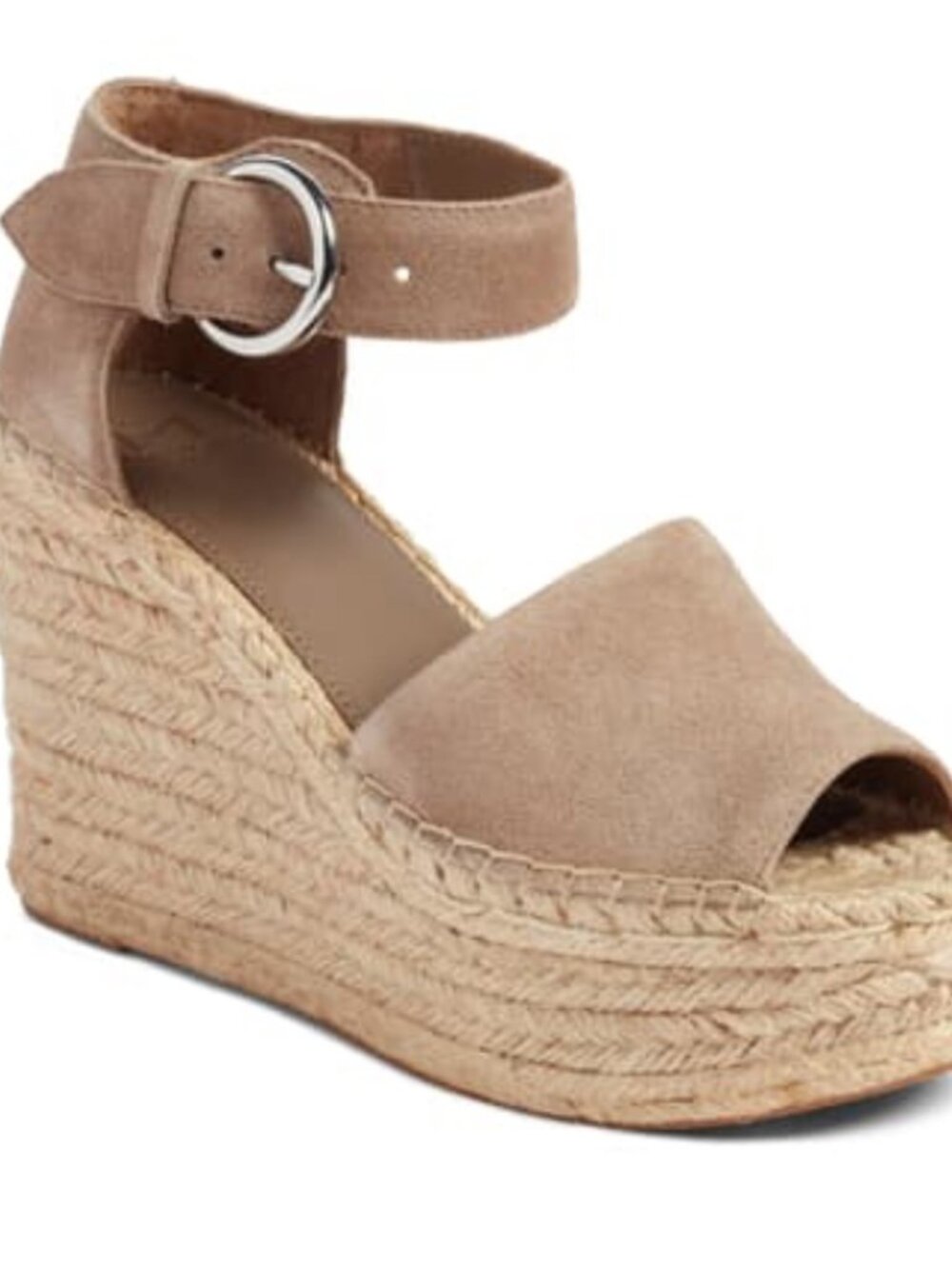 Marc Fisher LTD Alida Espadrille Platform Wedge - Taupe 6.5